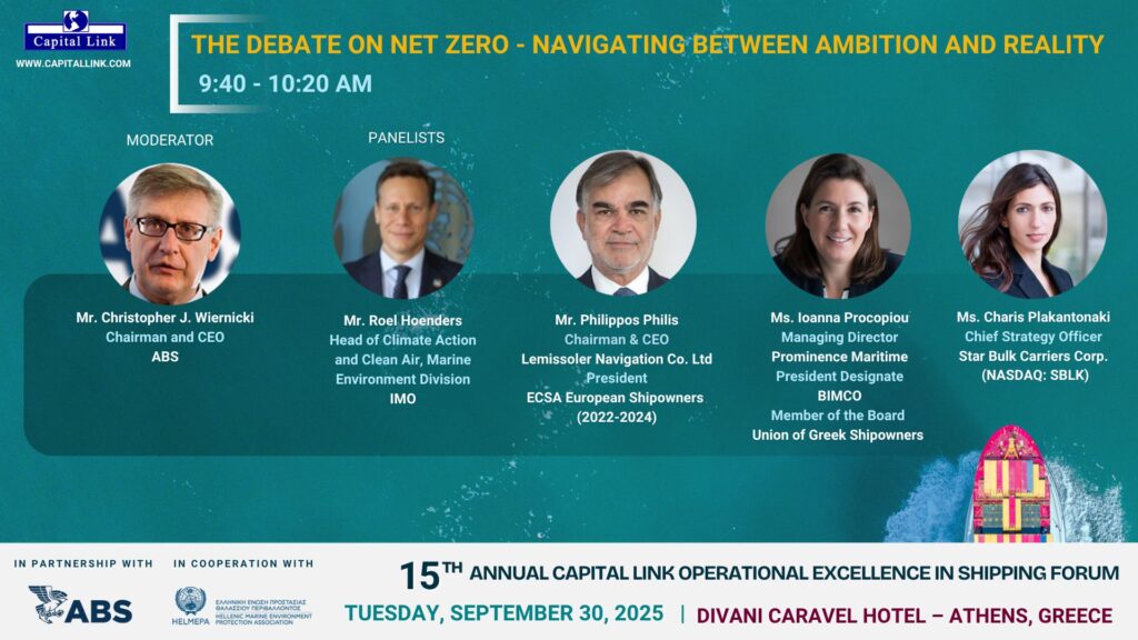 15th Annual Capital Link: THE DEBATE ON NET ZERO – NAVIGATING BETWEEN ...